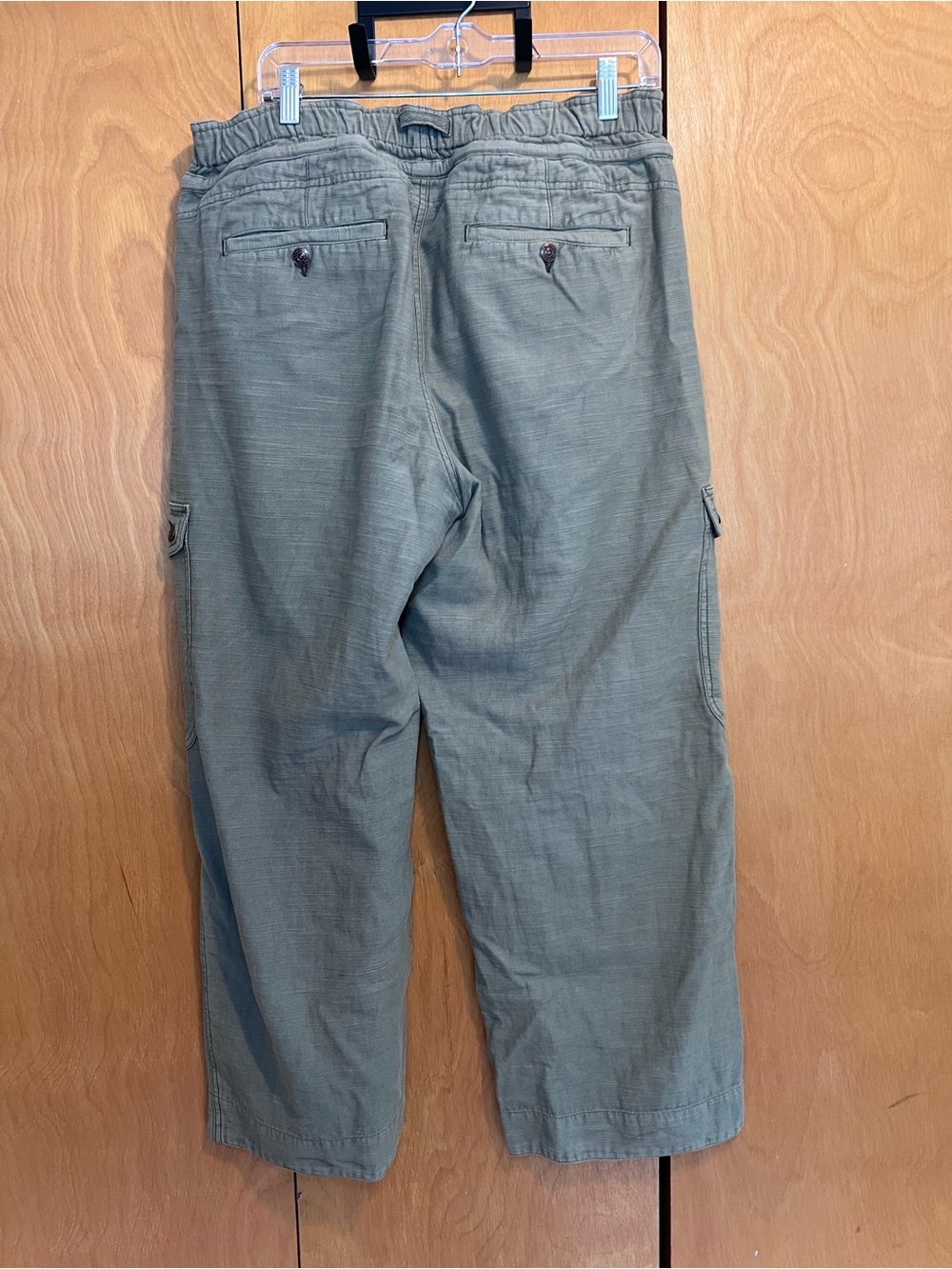 Free People We The Free Park Ave Pull-On Cargo Pants Size Large in Olive Green - Picture 4 of 6